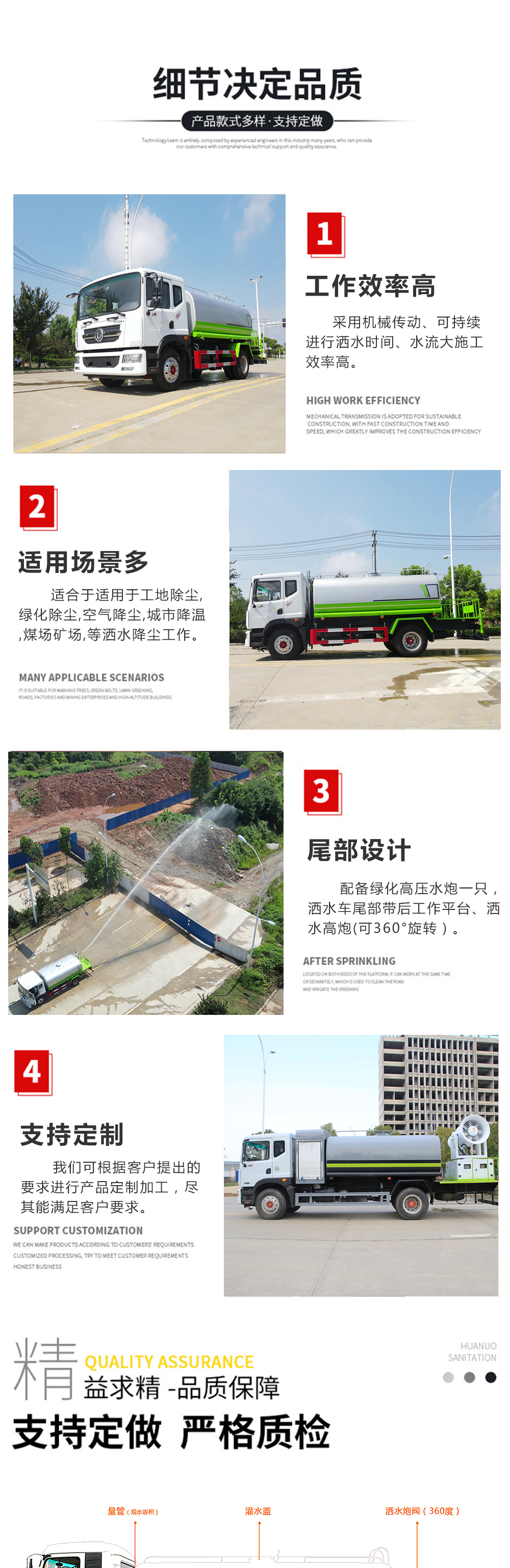 國(guó)六大多利卡 9.2噸灑水車